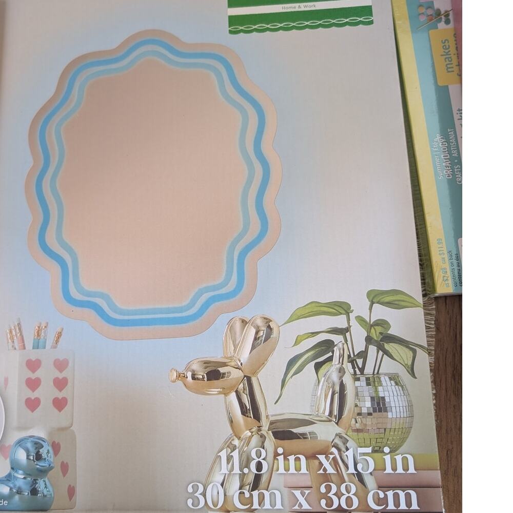 15" Blue LED Neon Light Squiggle Shape Mirror by Ashland®